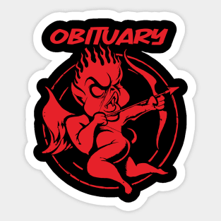 cupid red obituary Sticker